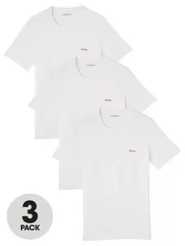 Image of HUGO Bodywear 3 Pack T-Shirt - White, Size S, Men