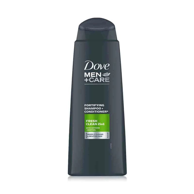 Image of Dove Fortifying Men+Care, 2in1 'Shampoo+Conditioner', 3x 400ml White