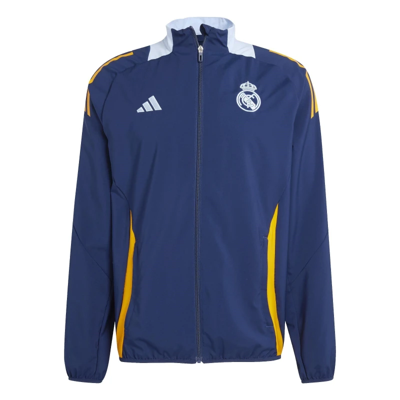 Image of adidas Real Madrid Anthem Jacket 2024 2025 Adults Navy/Orange male M