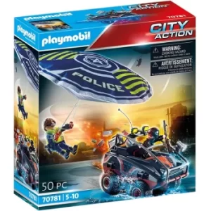 Image of Playmobil Police Parachute with Amphibious Vehicle Playset