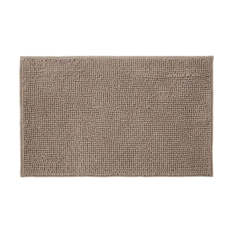 Image of Allure Bath Fashions Chenille Bobble Bath Mat Non Slip 50 X 80Cm - Mocha