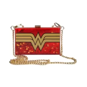Image of DC Comics Official Unisex Wonder Woman Glitter Cross-Body Bag (One Size) (Red)