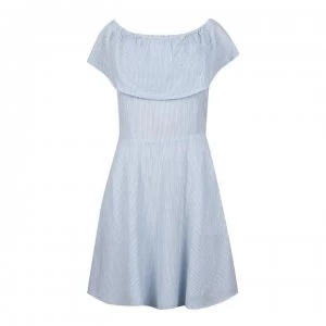 Image of Jack Wills Ella Off Shoulder Stripe Dress - Blue Stripe