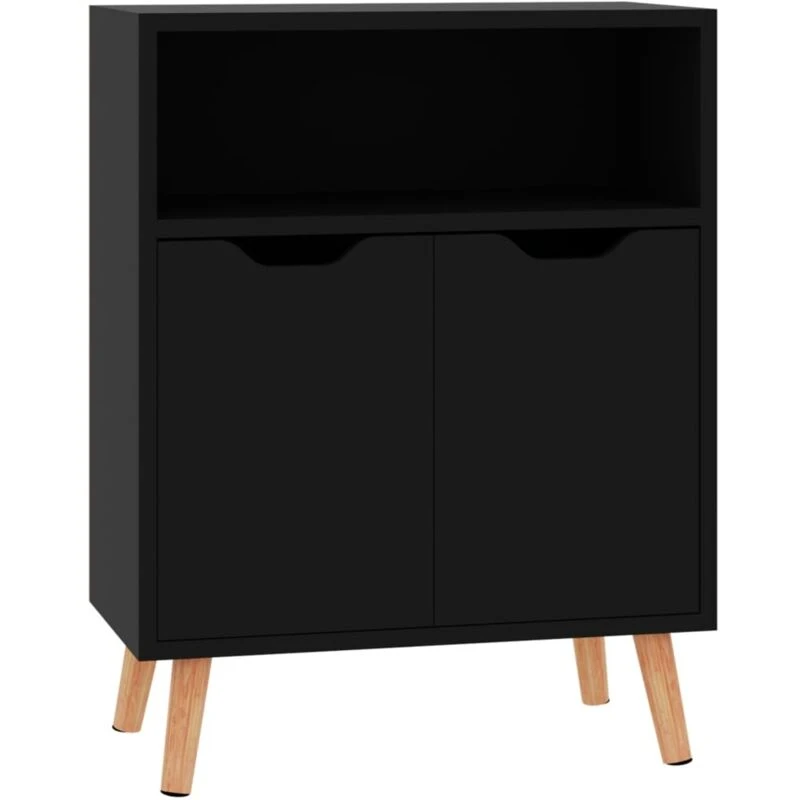 Image of VIDAXL Sideboard High Gloss Black 60x30x72cm Engineered Wood Vidaxl 8720286344279