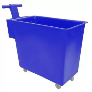 Image of Food Grade Mobile Tapered Truck with Handle 200L Blue GC180200HBlue