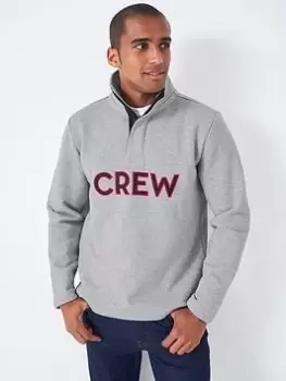 Image of Crew Clothing Crew Clothing Bradleigh Sweatshirt, Light Grey Size M Men