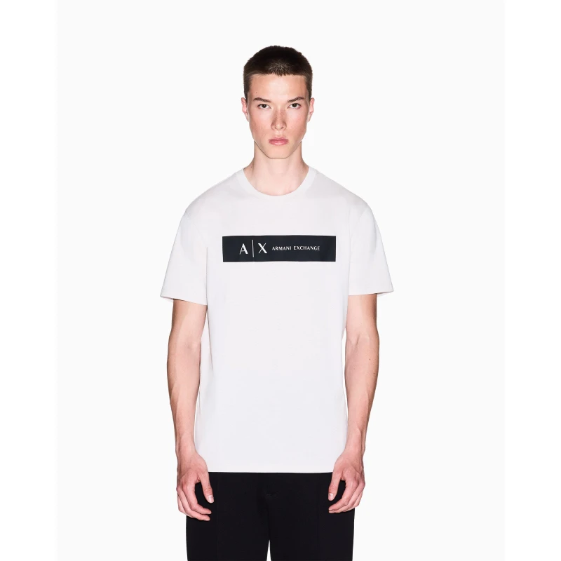 Image of Armani Exchange Mens Regular Fit T-Shirt White male S