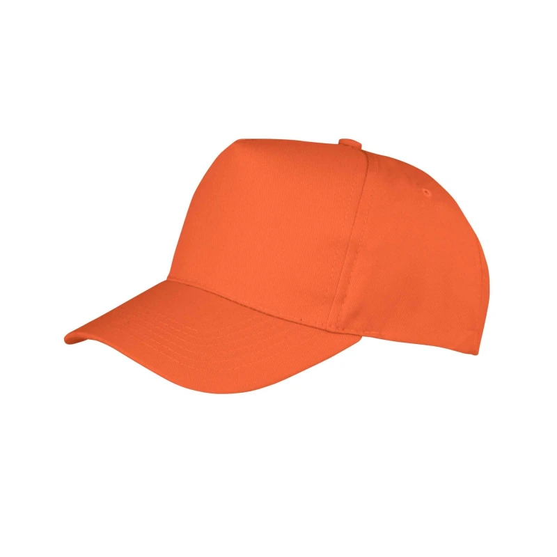 Image of Result Result Men Boston 5 Panel Polycotton Baseball Cap in Orange Orange One Size Male 5063470734481