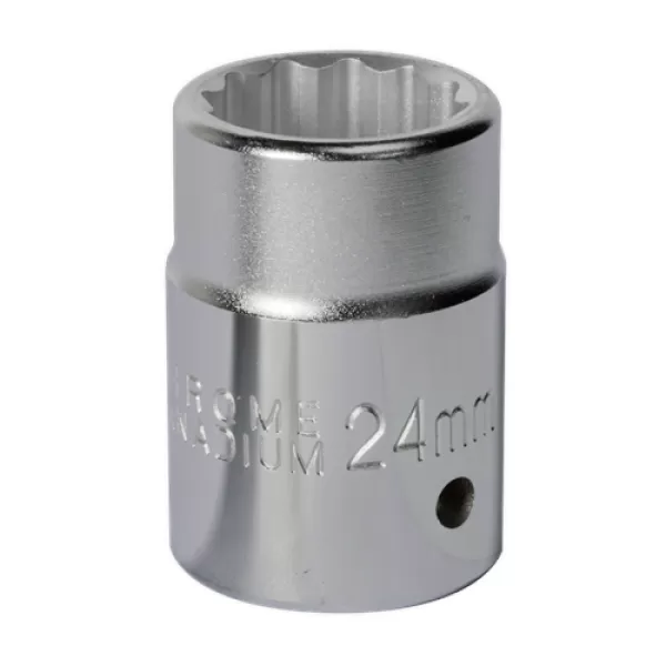 Image of Genuine SEALEY S34/24 WallDrive® Socket 24mm 3/4Sq Drive