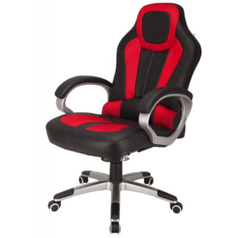 Image of RAYGAR Raygar - Deluxe Padded Gaming Office Chair - Red/Black RG0412