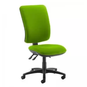 Image of Senza extra high back operator chair with no arms - Madura Green