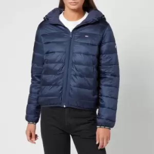 Image of Tommy Jeans Womens Tjw Quilted Tape Hooded Jacket - Twilight Navy - S