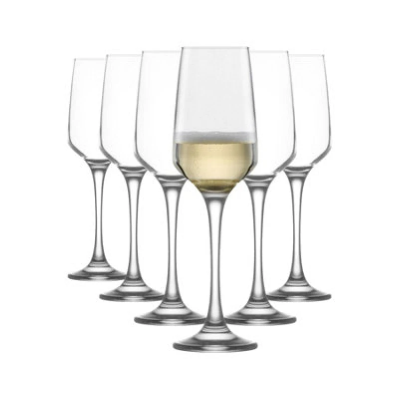 Image of LAV Lal Glass Champagne Flutes - 230ml - Clear - Pack of 6 Clear unisex