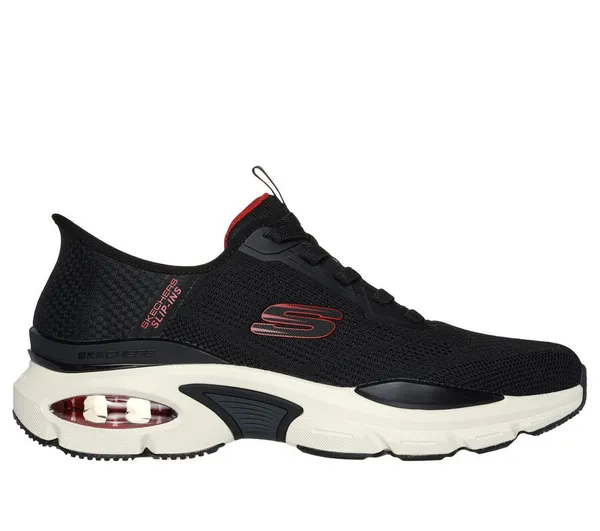 Image of Skechers Mens Skech-Air Ventura Vanderway Trainers UK Size 9 (EU 43) Black Red SKE2354-BKRD-9