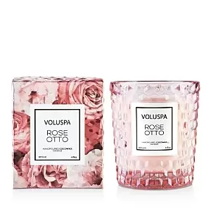Image of Voluspa Rose Otto Large Glass Jar Candle with Lid 6.5 oz.