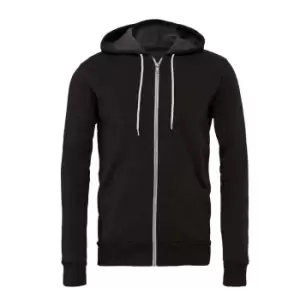 Image of Bella + Canvas Adults Unisex Full Zip Hoodie (S) (Dark Grey Heather)