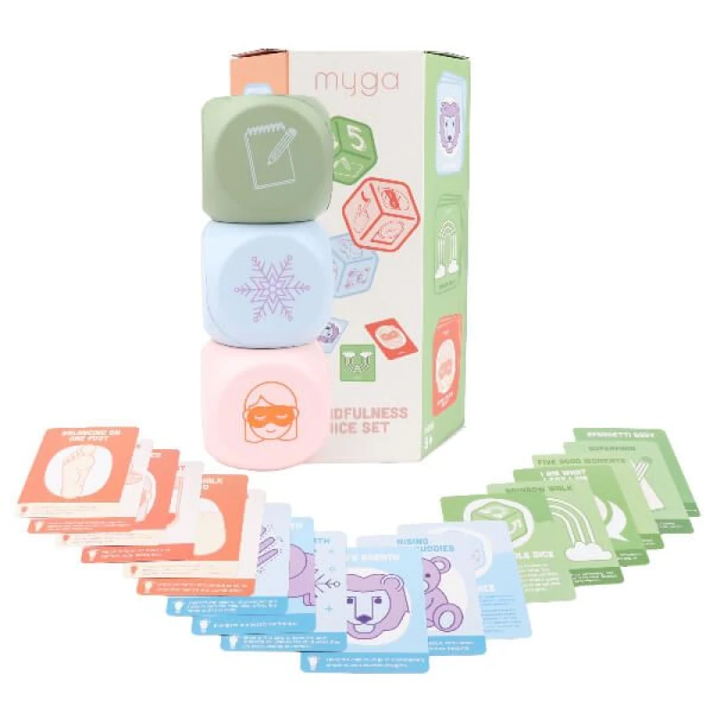 Image of Myga Mindful Dice And Card Set, Multi RY2042