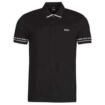 Image of Hugo Boss Athleisure Paddy 1 Tipped Collar Polo Shirt Black Size 2XL Men