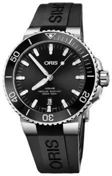 Image of ORIS 01 733 7730 4134-07 4 24 64EB Aquis Date 43.5mm Mens Watch