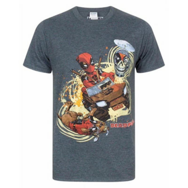 Image of Marvel Marvel Men Short Sleeved T-Shirt in Grey Size: Medium Grey M Male 5056210102480