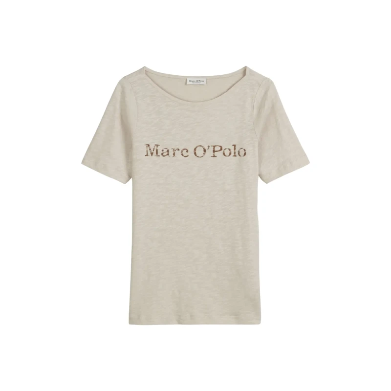 Image of Marc O'Polo Womens t-shirt with printed logo on the inside of the chest Marc O'Polo Gris Female S