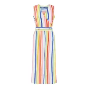 Image of Yumi Multicoloured Wrap Dress With Pockets - Multi