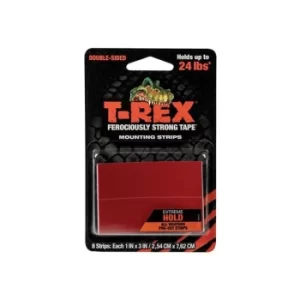 Image of Shurtape T-REX Extreme Hold Mounting Strips 2.54 x 7.62cm (Pack 8)
