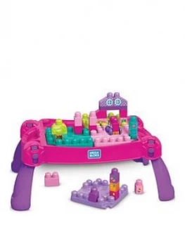 Image of Mega Bloks Build N Learn Table Pink