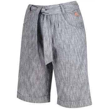Image of Regatta Womens Samarah Coolweave Cotton Shorts womens Shorts in Blue - Sizes UK 8