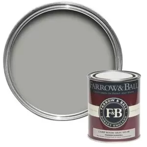 Image of Farrow & Ball Modern Map Room Gray No. 88 Eggshell Paint, 750Ml Lamp Room Gray No. 88