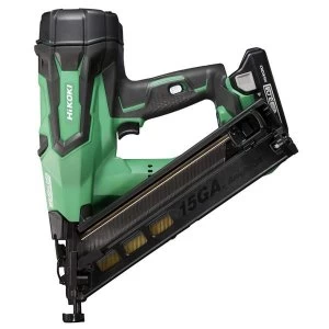 Image of HiKOKI NT1865DMA 18V 15 Gauge Brushless Angled Finish Nailer With 2 x 3.0Ah Batteries