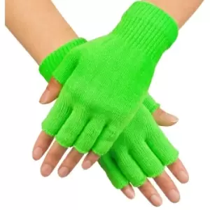 Image of Adults Fingerless Gloves Green