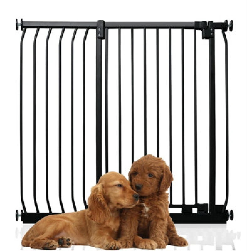 Image of Bettacare Extra Tall Elite Dog Gate, 98Cm - 107Cm, Matt Black, Extra Tall 96.8Cm In Height, Pressure Fit Pet Gate