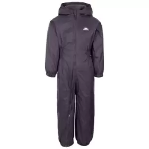 Image of Trespass Childrens/Kids Button Rain Suit (2-3 Years) (Dark Grey)