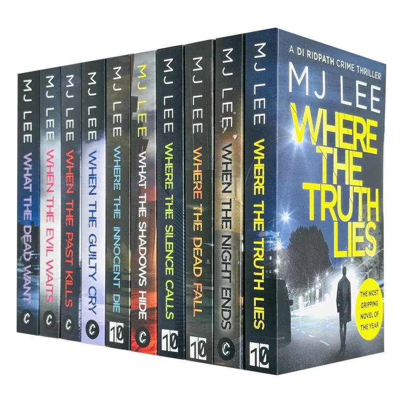 Image of M J Lee DI Ridpath Series 10 Book Set Including Where the Truth Lies, When the Night Ends, Where the Dead Fall M J Lee Books