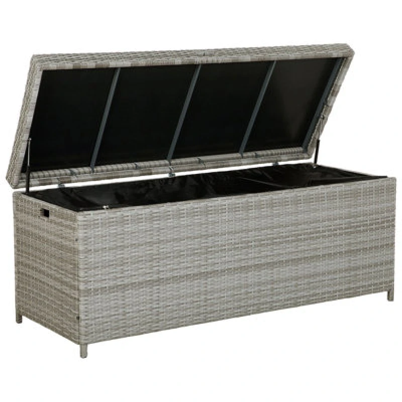 Image of Beliani Storage Box Modena 158cm 63cm Grey