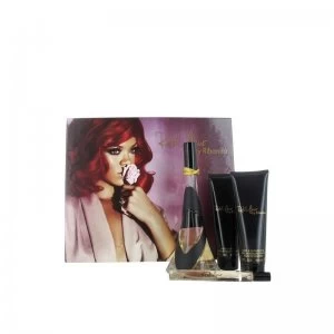 Image of Rihanna RebL Fleur Gift Set 100ml Eau de Parfum + 90ml Body Lotion + 90ml Shower Gel + 10ml Eau de Parfum