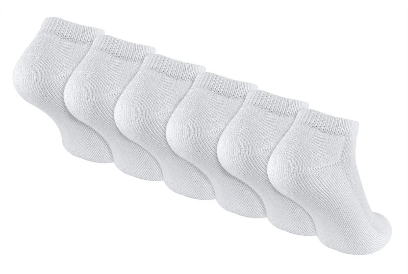 Image of Sock Snob 6 Pack Boys Bamboo Trainer Socks - 3-7 Years