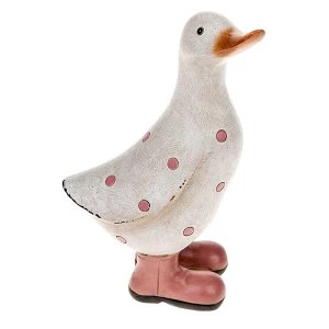 Image of David's Polka Dot Duck Small Pink Ornament