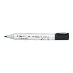 Image of Staedtler Lumocolor 351 2mm Bullet Tip Whiteboard Marker Black 1 x Pack of 10