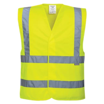 Image of Portwest Two Band and Brace Class 2 Hi Vis Waistcoat Yellow 4XL / 5XL