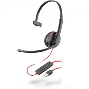 Image of POLY Blackwire C3210 Headset Head-band Black USB Type-A
