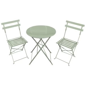 Image of Charles Bentley Metal Bistro Set - Green