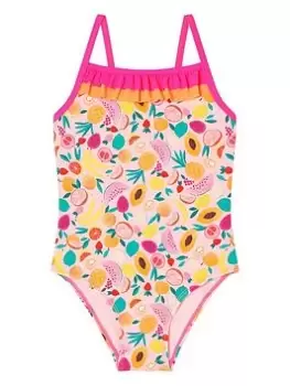 Image of Accessorize Girls Fruit Print Swimsuit - Multi