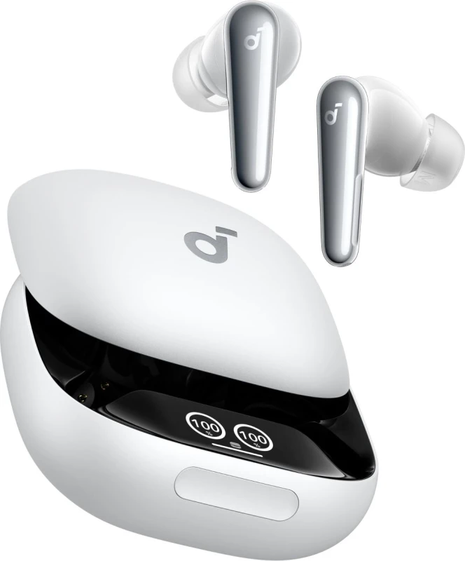 Image of SOUNDCORE Liberty 4 Pro Wireless Bluetooth Noise Cancelling Earbuds - White 194644207427