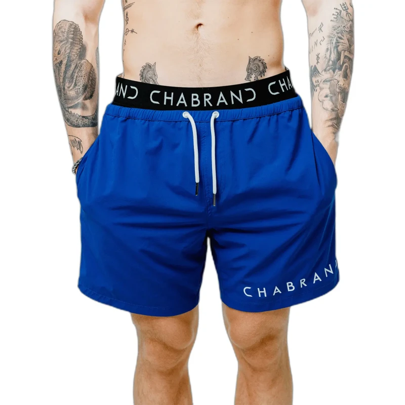 Image of Wide elastic swim shorts Chabrand Bleu Male XS