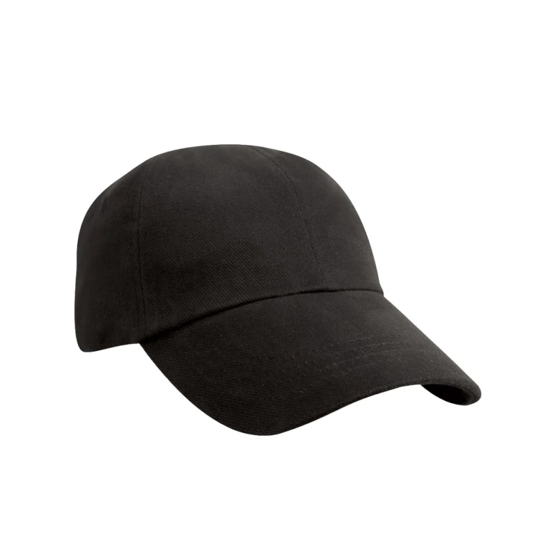 Image of Result Heavy Brushed Cotton Low Profile Cap in Black Unisex One Size