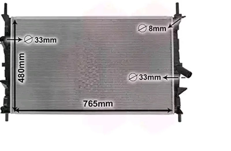 Image of VAN WEZEL 18012706 Engine radiator Aluminium, Brazed cooling fins Radiator,engine cooling (470)
