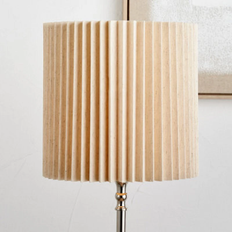 Image of Pacific Lifestyle Natural Linen Hard Pleat Lampshade
