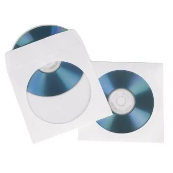 Image of Hama CD/DVD Paper Sleeves, pack of 50, White 00062671